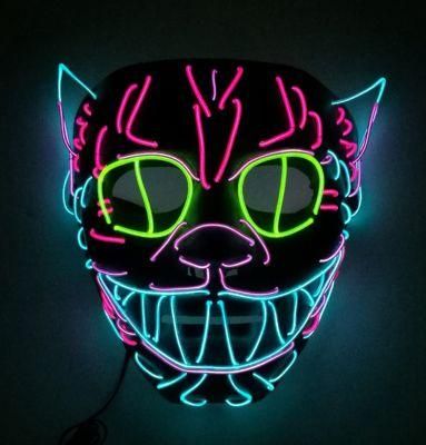 New Design Cool Light up EL Wire Cat Mask