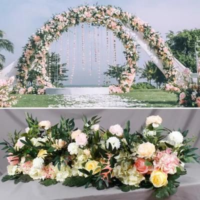 Artificial Flower Row Wedding Arch Background Wall Decoration Long Flower Shop Window Arrangement Flower Row