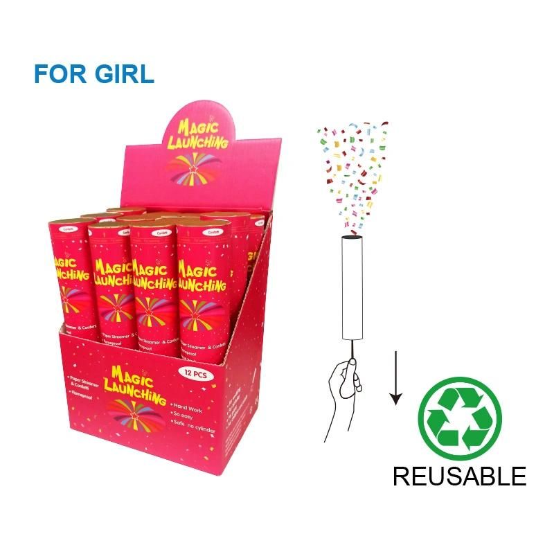 Magic Launching-Confetti Streamer for Party and Festival, Flameproof Quality