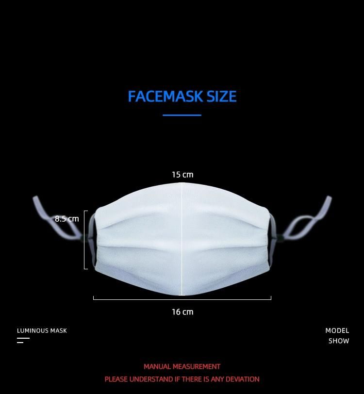 Popular Luminous LED Light up Rave Mask Christmas Fiber Optic Mask