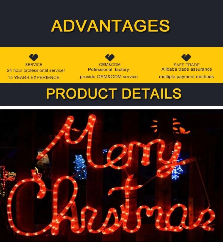 Outdoor Waterproof Christmas Festival Holiday Street Decorations 2D Motif Light