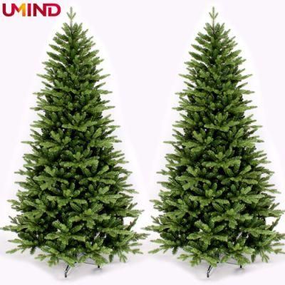 Yh1956 Customized Outdoor Indoor 240cm PVC PE Artificial Prelit Christmas Tree