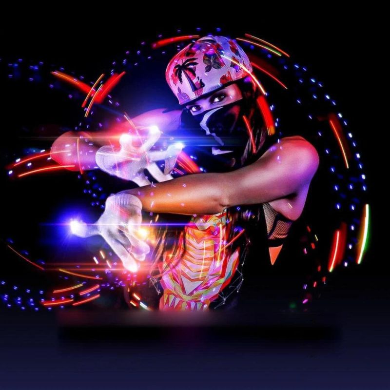 Electro Light up Glove Set for Raves & Light Shows Featured