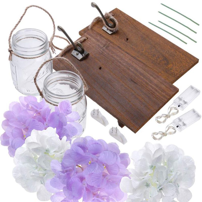 Jar Sconces with LED Lights for Home Kitchen Decoration
