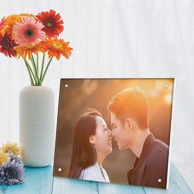 Magnetic Mounting Crystal Floating Frameless Acrylic Photo Frame