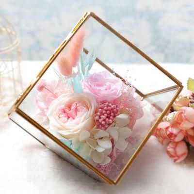 Preserved Rose in Box Handmade Delivery Gift Creative Gifts for Friend or Women and Family on Valentine&prime;s Day, christmas, Birthday