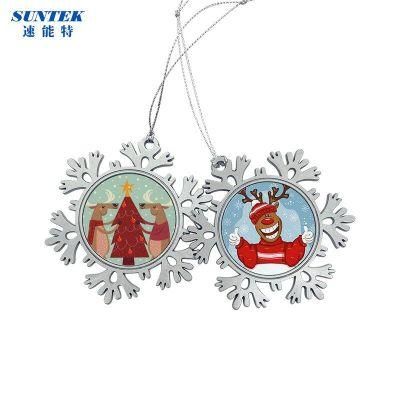 Sublimation Single-Side Metal Christmas Ornament - Snows