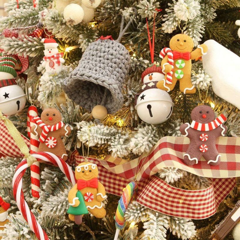 New Gingerbread Man Pendant, Christmas Tree Ornaments, PVC Style