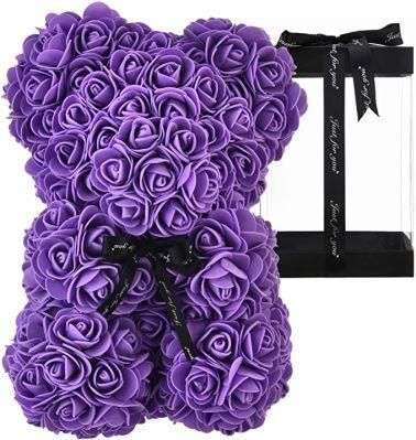 Gifts Teddy Bear Rose Flower Bear Foam Bears 25cm 40cm 70cm with PVC Gift Box for Mothers Day Valentine&prime;s Day, Wedding, Anniversary, Christmas