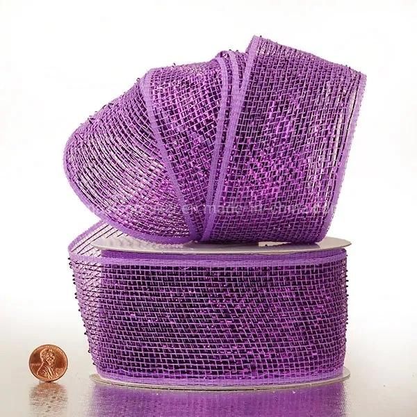 Half Solid Metallic 2.5′′ Wedding Deco Mesh Ribbons