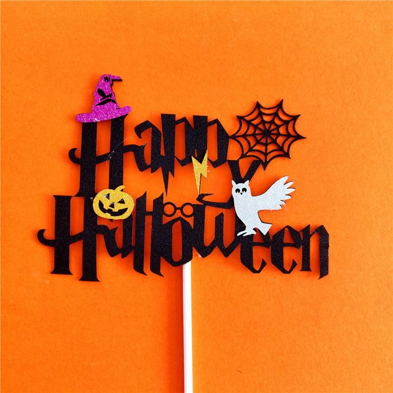 Halloween Decorations Collection Pumpkin Bat Witch Ghost Castle Cake Decoration Funny Party Dress up