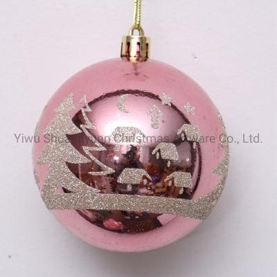 Artificial Christmas Plastic Balls for Holiday Wedding Party Decoration Supplies Hook Ornament Craft Gifts