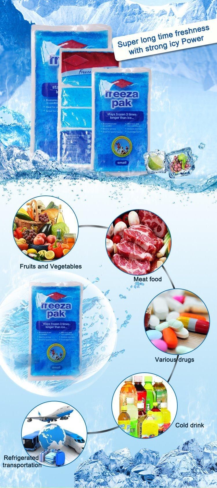 Food Grade Cheap Reusable Portable Gel Ice Pack for Shipping Food
