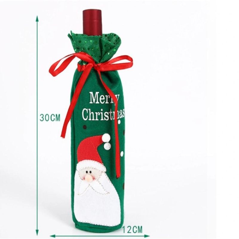 Christmas Xmas Home Table Decoration Ornament Wine Bottle Gift Bag