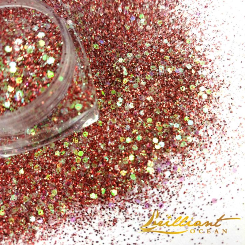 Mixed Colors and Sizes Pet Glitter Powder for Tumbler