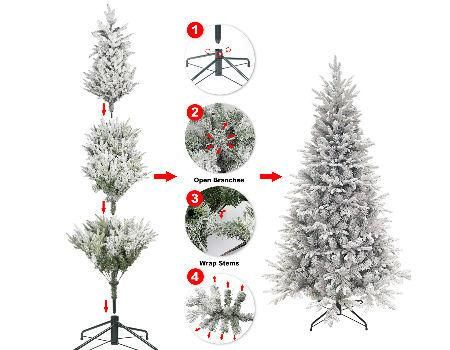 4FT-10FT Luxury Christmas Pine Needle & PVC Tree with Pine Cone and Berry Artifical Christmas Tree