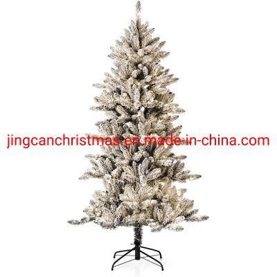 Dec. Metu Pointed PVC Flocked Christmas Tree