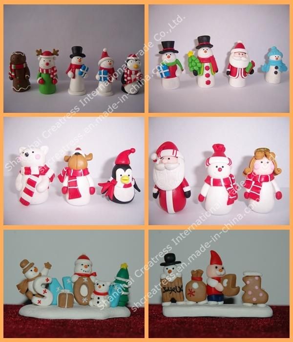 Customized Various Model Polymer Caly Christmas Decoration