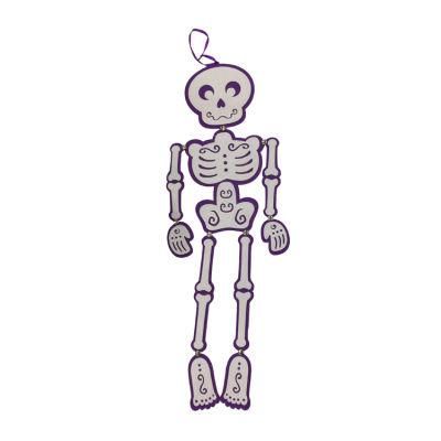 BSCI Felt Decoration Halloween Party Supplies Life Size Skeleton Model