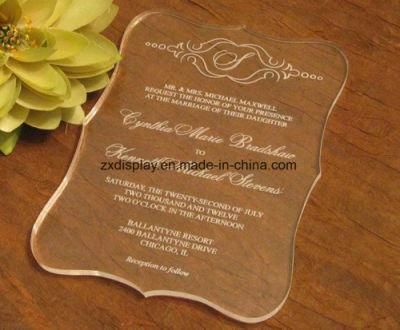 Customized Premium Acrylic Wedding Invitations Card