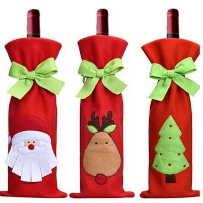 Christmas Wine Bottle Cover Decorations for Home Table Decor Xmas