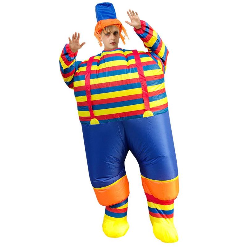 Easter Striped Clown Inflatable Suit Creative Performance Fun Party Walking Doll Suit