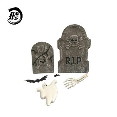 Custom Halloween Tombstone Owl Graveyard Decoration Memorial Human Skeleton Gravestone Headstone Tombstone