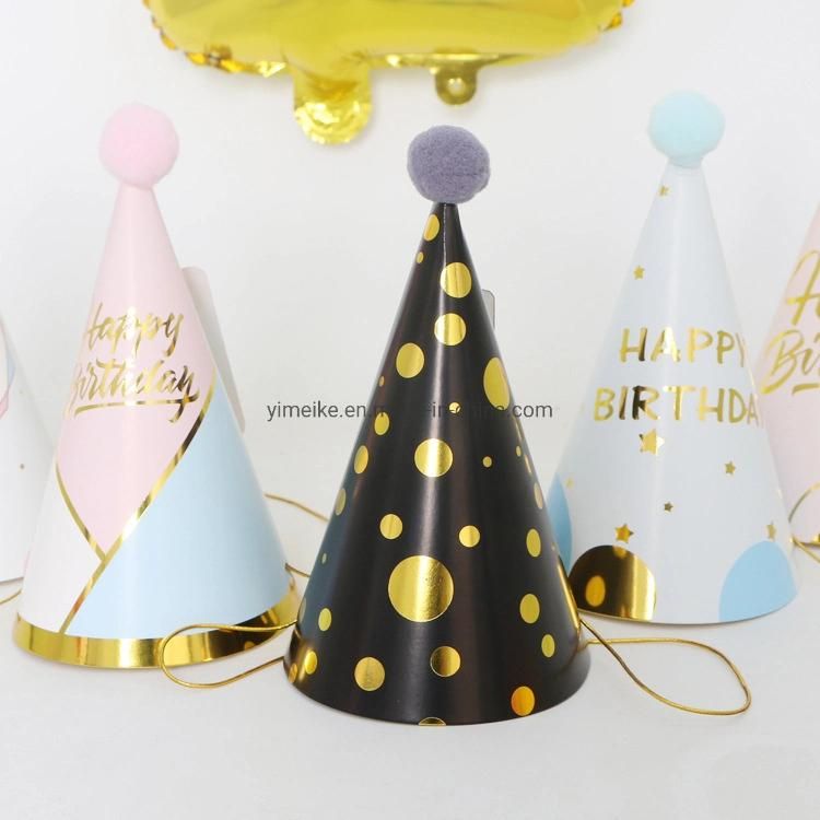 Children′s Birthday Party Celebration Paper Pompon Hats