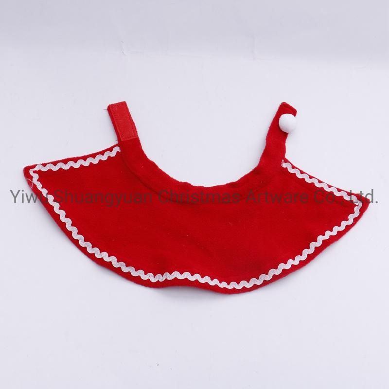 Artificial Christmas Pet Scarf Skirt Cloak for Holiday Wedding Party Decoration Supplies Hook Ornament Craft Gifts