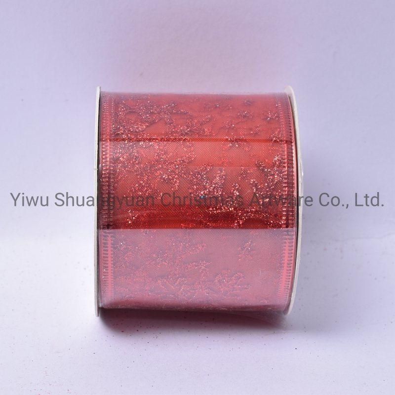 Christmas Ribbon Decor for Holiday Wedding Party Decoration Supplies Hook Ornament Craft Gifts