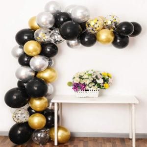 12 Inch Black Gold Balloon Garland Arch Wedding Baby Shower Balloons