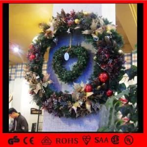 LED Outdoor Artificial Decorative Christmas Wreaths Light