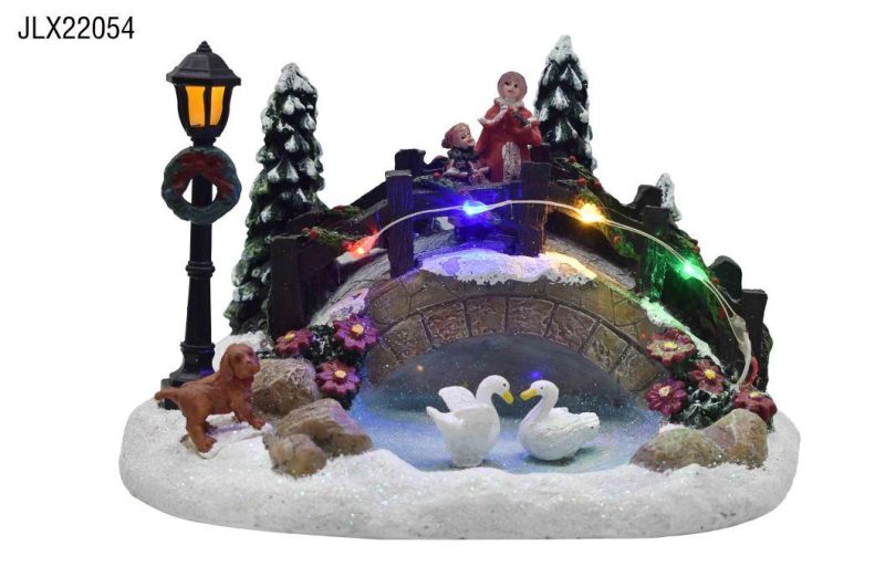 Lemax Village Collection Christmas Skater Lighted Christmas Village House Decoration Accessories