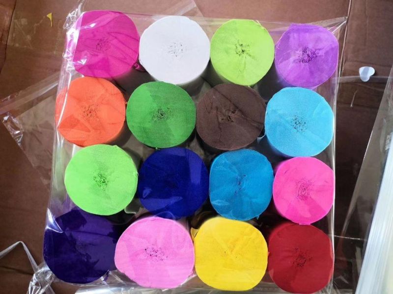 Factory Sales Party Wedding Decorations Colorful Crepe Paper Streamers