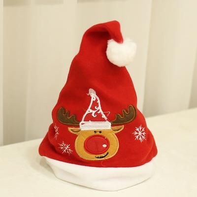 Gift Crafts Factory Custom New Design Red Felt Christmas Cap Santa Hat with Logo