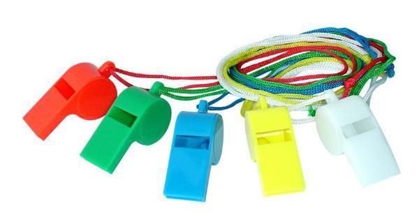 Kids Promotion Noise Maker Colorful Snap Plastic Whistle