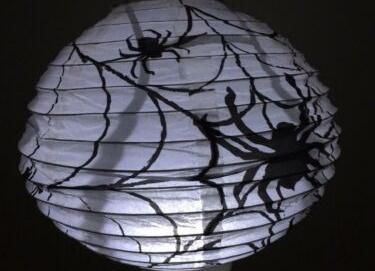 Paper Lanterns Halloween Spider Hanging Paper Lantern for Indoor and Outdoor Decoration