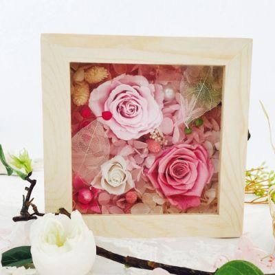 High Quality Wedding Flowers Preserved Roses Flower Gift Wood Box