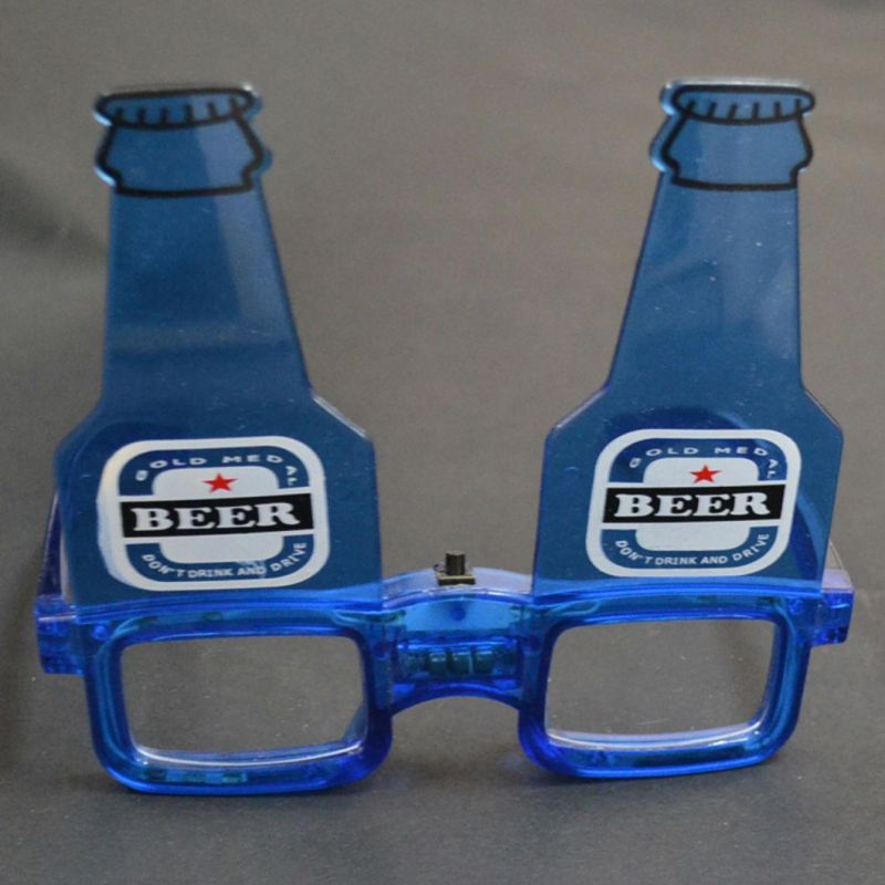 Custom Logo Advertising LED Bottle Glasses for Promotional Glasses