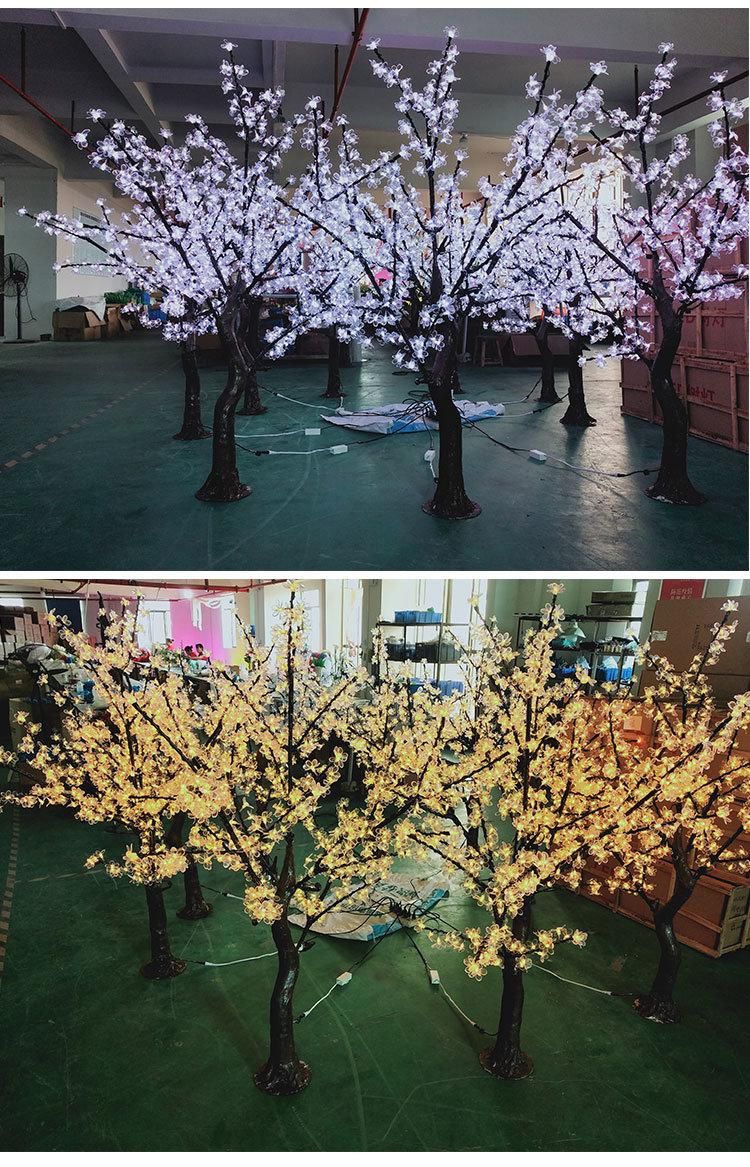 Christmas Wedding Decoration Luxury Artificial Cherry Tree with LED Lights