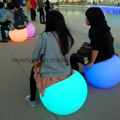 PE Material RGB Lighting Christmas Ball and Chairs Lights