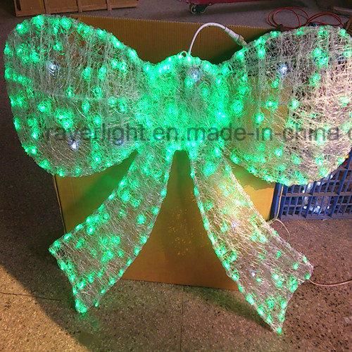 Festival Decoration Christmas Lights Large Outdoor Decoration LED Motif Light Bowknot