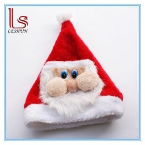 Promotion Lovely Warm Thickening Short Plush Christmas Santa Claus Hat