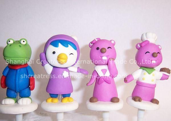 Pororo Series Cartoon Polymer Clay Cake Decoration