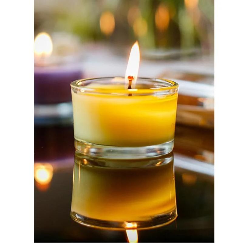 Colorful Wax Decorative Glass Tealight Candle Cup Votive Candle Holder