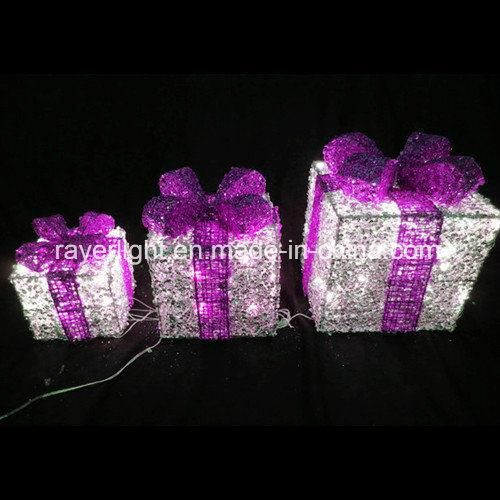 LED Christmas Gifts Box Light Holiday Decoration