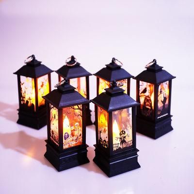 Halloween LED Christmas Wind Lantern Water Spinning Lantern Light Christmas Decoration Ornament