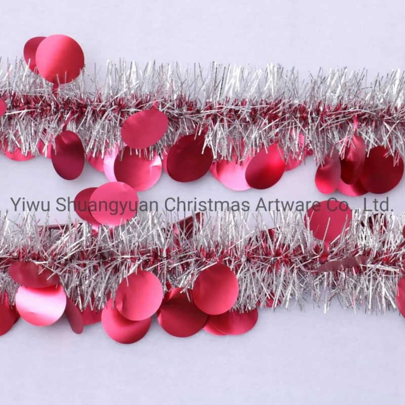 High Quality Watermelon Red Christmas Tinsel Shredded Tinsel