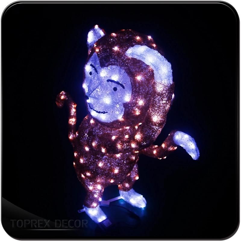 Toprex Decor Customizable IP44 Waterproof 3D Animation Monkey Relax Visual Animal Light