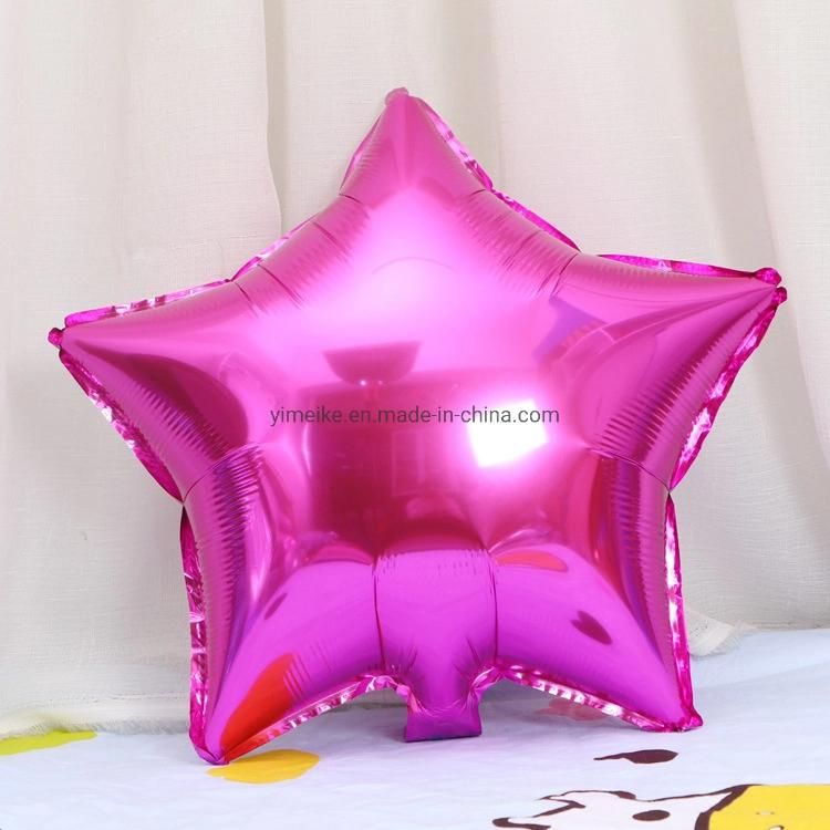 Automatic Sealing 18inch Helium Plate Aluminum Film Star Balloon Floating Air Balloon